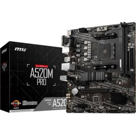 Resim Msi A520M PRO Amd A520 Soket AM4 DDR4 4600 MHz(OC) M.2 Anakart 