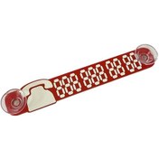 Resim Araç Cam Önü Telefon Numaratörü Park Tel Pleksi Kırmızı Beyaz 