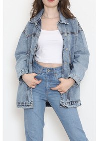 Resim Oversize Kot Ceket Buzmavi1 - 10002.1778. Çok Renkli 