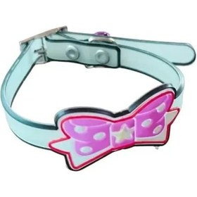 Resim Kurdeleli Zilli Silikon Kedi Tasması 