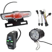 Resim Sulhul E-Bisiklet Far Kuyruk Işık Setleri Ectric Bisiklet 24V-48V Işık Grubu Korna Kuyruk Işık Fren Işık Dönüş Sinyali Seti (Yurt Dışından) 