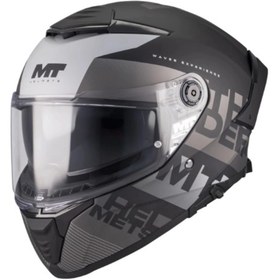 Resim Mt Helmets Thunder 4 Sv Waves B2 Kapalı Kask Siyah - Beyaz 