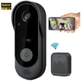 Resim Shineyee Akıllı Wifi Kameralı Kapı Zili: Gece Görüşlü, Ip65 Suya Dayanıklı, 1080p Hd, İki Yönlü Sesli Görüşme, Kolay Kurulum 