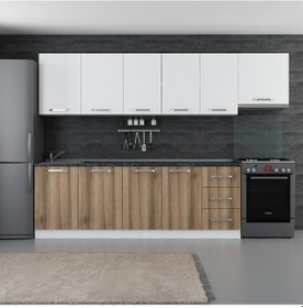 Resim Minar 295 Cm Mutfak Dolabı Beyaz Dore 295-D4 Beyaz 
