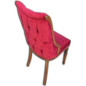 Resim Bengimobilya Sandalye Safir Papel Kapitone Kayın Ince Torna Retro Model Ortope 