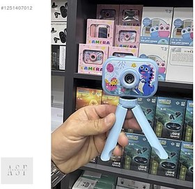 Resim Çocuk İçin Dijital Fotoğraf Makinesi Pembe-Mavi Renk 