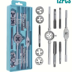 Resim 12 adet Çok Fonksiyonlu Tıraş ve Döküm Seti - M3-M12 Metrik İplik, Düz Konik, İplik Düz Konik Reamer Aracı, Tıraş ve İplik Aracılar, DIY ve Profesyonel Kullanım İçin, DIY Tıraş Aracı | Profesyonel Sınıf Araçlar | Dayanıklı Çelik Yapı, İplik Çıkarma Aracı 