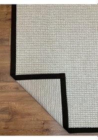 Resim Saraz Halı Kumaş Bordür Gri Bukle Antrasit Bordür Halı Salon Koridor Mutfak Çocuk Odası Halısı Kilim S267 Kahve 