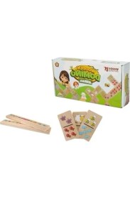 Resim Erdo Ticaret Eğitici Tahta Domino Oyun Seti - Hayvan Temalı 