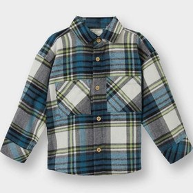 Resim Defacto Erkek Bebek Ekose Desenli Flanel Uzun Kollu Gömlek G0765a525wner118 Ekru 