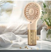 Resim MetaForce Mini Fan Su Buharlı Taşınabilir Şarjlı Vantilatör 4 Kademe Buz Etkisi Hava Nemlendirici 500mA 5W Usb 