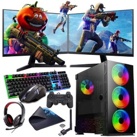 Resim ROGAME I3 10100F 16GB 240GB SSD 1TB HDD 6GB GTX1660S Çift 24" Monitörlü (Gaming SET) 