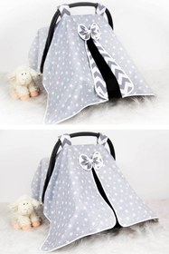 Resim Puset Ortusu gri Yıldızlı zigzaklı 