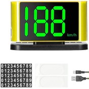 Resim Honmex Araç Usb Hud Gösterici, Hız Ölçer Ve Güven Uyarıcısı, Numara Gösterim Bölgesi İle, Km/h, Sarı Renk 