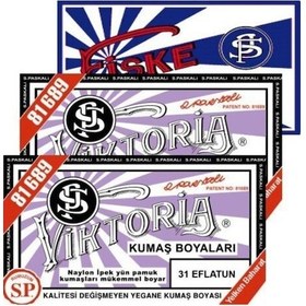 Resim Viktoria Eflatun 2pk Fiske Sabitleme 1pk Kumaş Boyası 