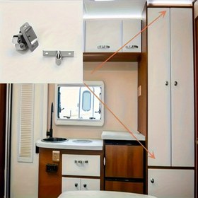 Resim 6 parçalık vintage metal çift rulmanlı mandal kilit seti, cilalı yüzey, ağır hizmet dolap mandalı donanımı vidalarla birlikte dolap ve gardırop kapısı kapatma için 