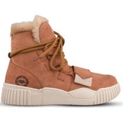 Resim Mp 242-1876 Taba Süet Kadın Bağcıklı Spor Bot Taba 