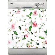 Resim Makinesi Sticker Kaplama Beyaz Eşya Kaplama Güller 