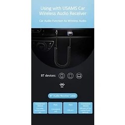 Resim Storemax Bluetooth 5.0 Receiver USB Aux Araç Kiti Telefon Konuşma Müzik Dinleme BA01 SJ464LVX 