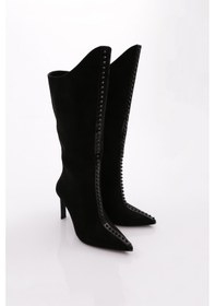 Resim Dgn 5280 Kadin Topuklu Çizme 5280-1748-R1680 Siyah 