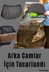 Resim Ankaflex 2 Adet Araba Araç Oto Yan Cam Güneşlik Örtü Perde Kılıf Güneşliği Araba Araç Arka Yan Cam 