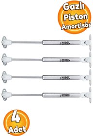 Resim Badem10 Dolap Kapak Gazlı Amortisörü Pistonu Kapak Kapağı Hidroliği (27 CM 80N) 4 Adet 