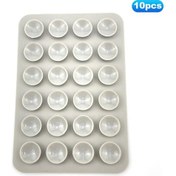 Resim Cbtx Telefonlar İçin 10 Adet Silikon Vantuz Yapışkanlı Montaj Kaymaz Vantuz Pedleri Ayna Duş Telefon Tutucu Gri 