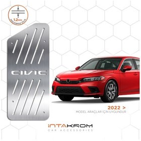 Resim intakrom Honda Civic Krom Ayak Dinlendirme Pedalı 2022 ve Üzeri 