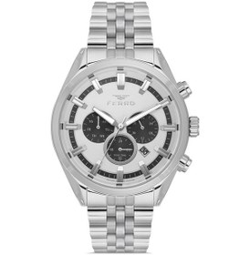 Resim Ferro Fm11507a-a Quartz Çelik Gri 41 Mm Erkek Kol Saati Gri 