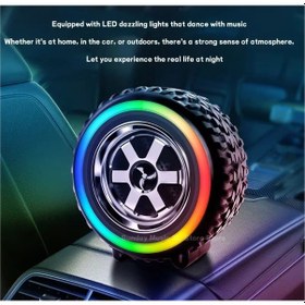 Resim Platoon PL-4598 Bt+Tf+Fm+Tws+Usb Type-C Girişli Işıklı Lastik Speaker (G2389) 