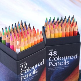Resim ArtPro 48/72 Renk Profesyonel Yağlı Ahşap Rengi Kurşun Kalem Seti, Kawaii DIY Okul Ofis Malzemeleri Öğrenciler ve Sanatçılar için, Tüysüz, Yeşil 
