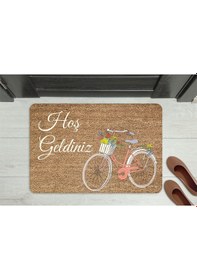 Resim Home Hoşgeldiniz Kelebek Dekoratif Çok Amaçlı Iç Ve Dış Kapı Paspası Haki 