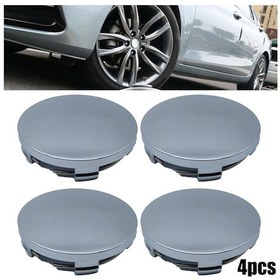 Resim Gümüş Orta Kapak Kapağı Tekerlek Göbeği Abs Aksesuarları Siyah Gümüş 