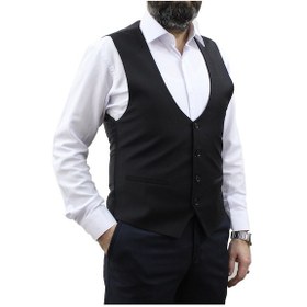 Resim Mentor Regalo Erkek Yelek U Yaka Cepken Siyah 50161 
