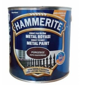 Resim Hammerite Koyu Kahve Rengi 2,5 Litre Direkt Pas Üstü Düz Metal Boyası (MARSHALL.5353617) 
