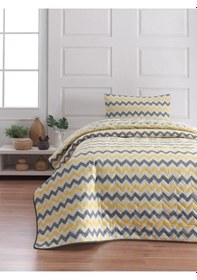 Resim Suvay Kapitoneli Tek Kişilik Yatak Örtüsü Çift Taraflı Renkli Genç Ve Çocuk Odası Kapitone Yatak Örtüsü Sarı 