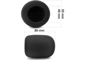 Resim El Mikrofon Süngeri Siyah Profesyonel Tekli, 80X55MM, Uzun Ömürlü, 