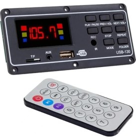 Resim Magicvoice MV-15949 USB-130 Usb/sd/mıc/aux/bluetooth Kumandalı Ekranlı Oto Teyp Çevirici Dijital Player Board 