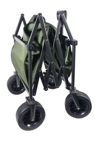 Resim Binbirreyon Katlanır 4 Kalın Tekerlekli Büyük Boy Kamp Plaj Arabası Vagon Tip Taşıma Arabası Mavi Aa100 