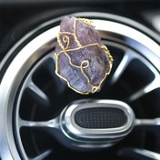 Resim TASARIM ARABAM ATİKE ELİF AKIN Ametist Doğal Taş Ham Parça Tel Sarmalı Klima Kokusu 