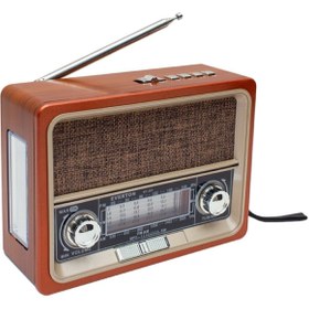 Resim Bluetooth Fenerli Müzik Kutusu Nostaljik Radyo Usb/sd/fm/ RA8588 