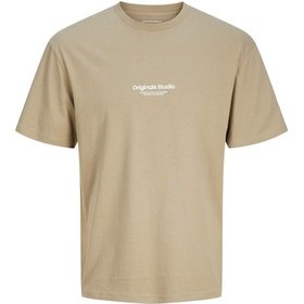 Resim Jack & Jones Jorvesterbro Tee Ss Erkek T-shirt 12240121 Bej 