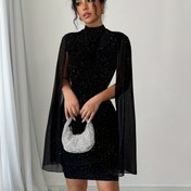 Resim Kadınların Şık Yaka Vücut Sıkı Düğün Elbisesi, Tüm Mevsimler, Polyester, 185g/m² Düz Renk Yetişkinler İçin 