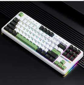 Resim Aula F87 Mekanik Rgb Tkl Gray Switch Kablosuz Makrolu Hot Swap Klavye 