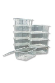 Resim Genel Markalar Plastik Sızdırmaz Kap 2000gr Cc Kullan At Tek Kullanımlık Plastik Kapaklı Kase 25 Adet 