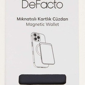 Resim Defacto Suni Deri Mıknatıslı Lacivert Kartlık Cüzdan H9090axnsnv2 Lacivert-nv2 