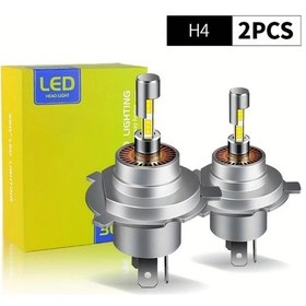 Resim Cloudstore 2 Adet H4 Hb2 9003 Led Ampul 30000lm 360 Fanlı Canbus Uyumlu 