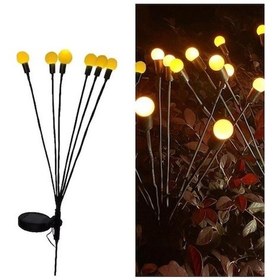 Resim Dış Mekan Suya Dayanıklı Yıldız Yağmuru Sallanan Bahçe Işığı 6 Bulb Beyaz Beyaz 