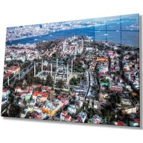 Resim Miyrem Glasses Collection -a1^ Istanbul Manzara 4mm Dayanıklı Cam Tablo Temperli Cam 