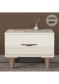 Resim Menekşe Mdf Ayaklı Tasarım Komodin Aytaşı 